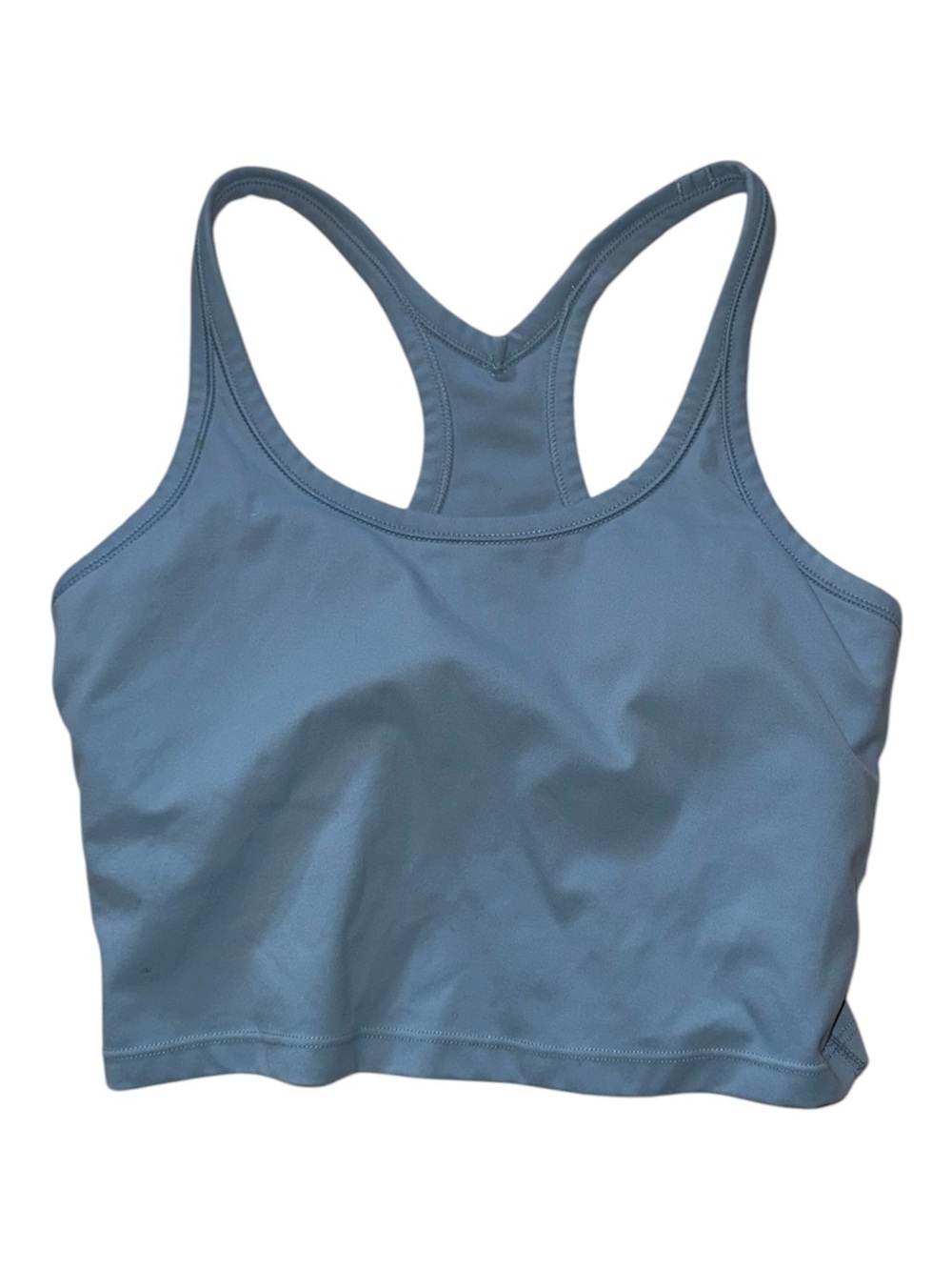 Racerback workout Crop Tank - Dusty Blue